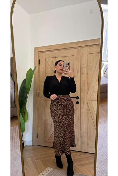 Store Leopar Saten Etek