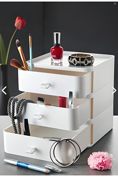 LeylArt Organizator din plastic cu 3 sertare, dulap, organizator