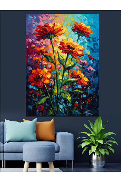 KanvasSepeti Vopsea în ulei de înaltă calitate, în culori vii, texturat Pânză...