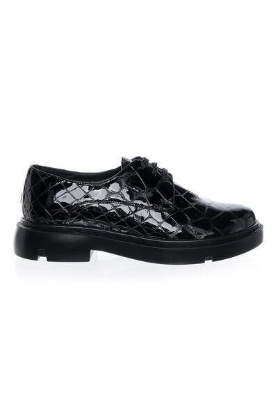 Catinca Shoes Women's genuine leather shoes – BLACK CROCO – G 10 NC