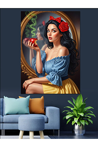 KanvasSepeti Τοξικό μήλο Υψηλής ποιότητας ελαιογραφία Με υφή Καμβάς Καμβάς γι...