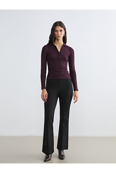 LC Waikiki Polo Neck Modal Blend Women's T-Shirt