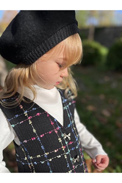 Polente Girl's Tweed Fabric Dress - Badi Included