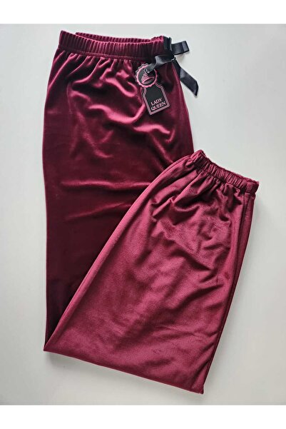 Lady Queen Γαλλικό βελούδινο πιτζάμα με ελαστικό πόδι μεγέθους Battal 8020