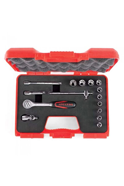 İzeltaş 1107006015 1/4" Altı Köşe Lokma Anahtar Takımı 15 Parça