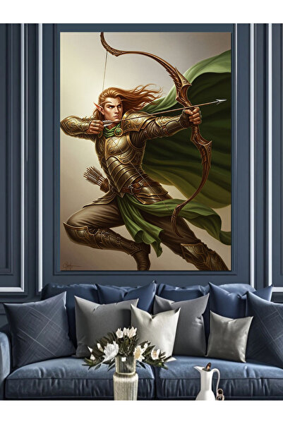 KanvasSepeti Fairy Green With Wings Pictură în ulei de înaltă calitate textur...