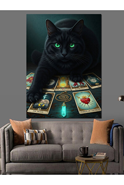 KanvasSepeti Black Panther Kara Pictură în ulei de înaltă calitate texturat C...