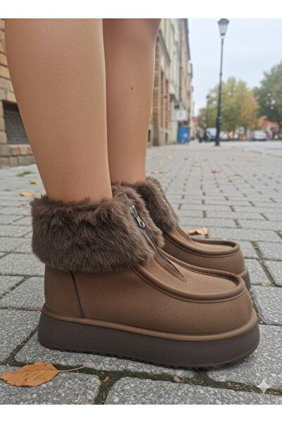 DARUGA Kadın Kürklü Termal Kışlık Platform Bot
