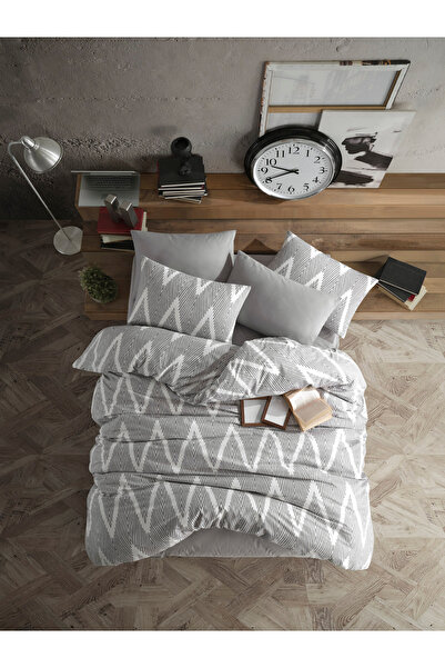Comfort Craft Easy-Iron Printed Olivia Gray Duvet Cover Set Double Size