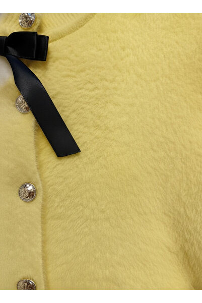 ikomteks Soft and Stylish Knit Cardigan with Bow Detail