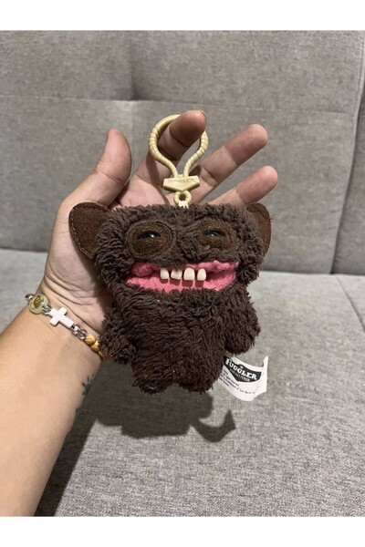 TOYFEST Zuru Fuggler Keychain Brown Big Ears Funny Face Collectible Toy 11cm