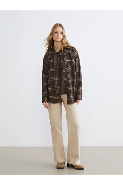 LC Waikiki Plaid Oversize Women's Shirt