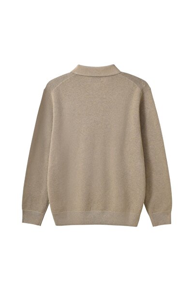 Giordano Men’s Textured Stitch Polo Neck Relaxed Fit Sweater