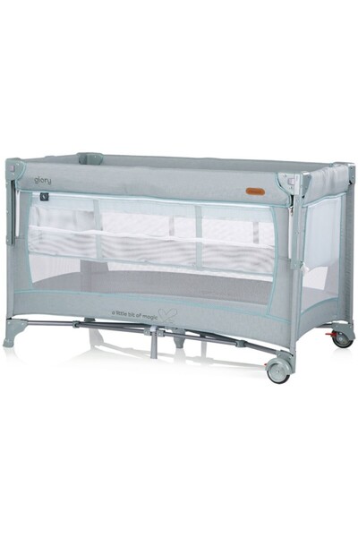 Chipolino Glory Basil Foldable Crib with Sliding Side and Level for Newborns