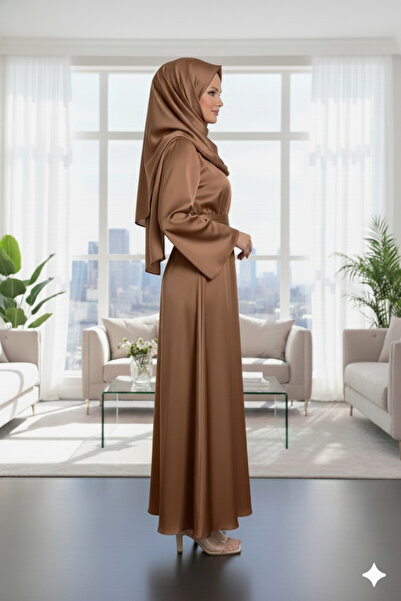 STYLE NİŞANTAŞI Diba Cross Satin Evening Dress