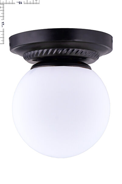 polataydinlatma KÜRE OPAL CAMLI ARMATÜR PLAFONYER AViZE (SiYAH)