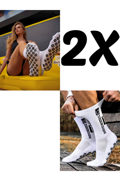 Shuttle Park 2-Piece Special Series White Anti-Slip Silicone Towel Sole Desig...