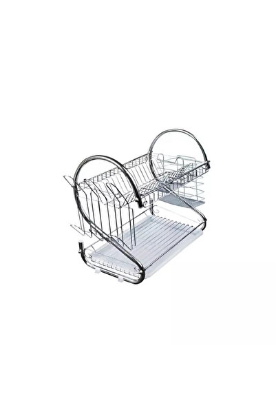 Gonga 2-tier metal dish rack, silver, Gonga®