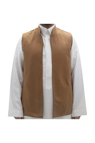 Generic Double-faced vest (camel - dark brown) wool