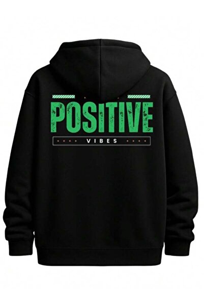 LAVİTTA Positive Vibes Printed Unisex Oversized Hoodie