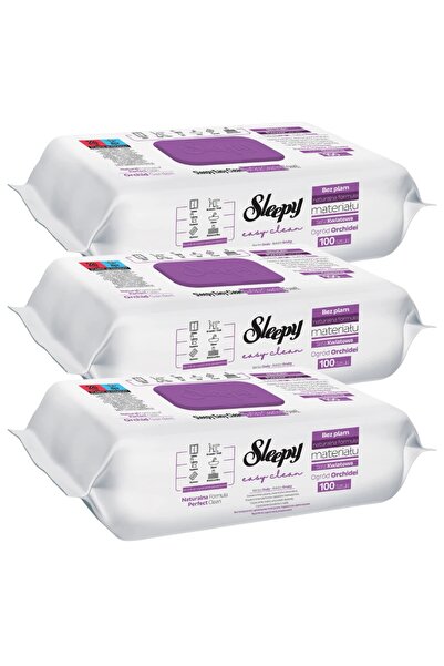 Sleepy Servetele Umede Easy Clean Multisuprafete, Orchid Garden 3 X 100 Buc