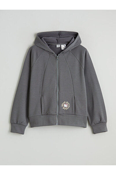 LC Waikiki Sa kapuljačom Hello Kitty Štampano Djevojačka majica sa rajsferšlusom