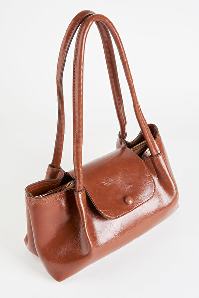 Vivaq Women's Saray Taba 3-Compartment Lined Snap Closure Faux Leather Handbag and Shoulder Bag