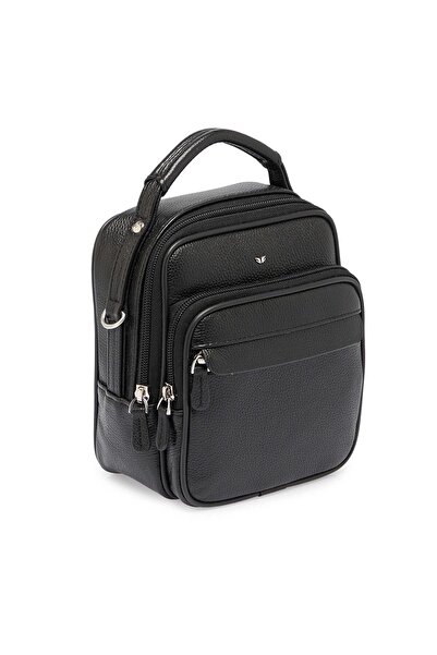 Tergan S1Pc00002193-A6F Leather Men's Portfolio Bag - Black