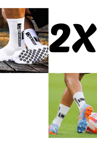 Shuttle Park 2-συσκευασία ειδικής σειράς λευκές αντιολισθητικές κάλτσες αθλητικών ποδοσφαιριστών με σχέδιο πετσέτας από σιλικόνη άνετες χωρίς ραφές Match Football