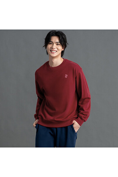 Giordano Men’s French Terry Crew Neck Relaxed Fit Sweatshirt