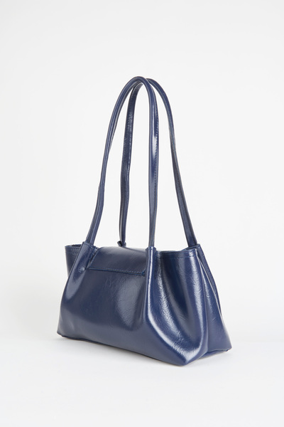 Vivaq Жіноча сумка з штучної шкіри, синього кольору, з 3 відділеннями, на блискавці, з підкладкою, з ручками і ременем через плече