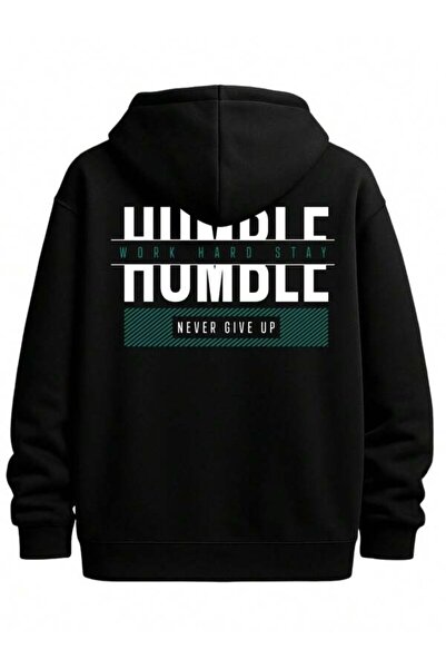 LAVİTTA Unisex Printed Humble Motivational Graphic Sweatshirt