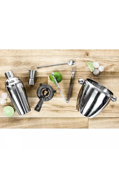 Gonga Cocktail and drink set, stainless steel, 6 pieces, Gonga® Silver