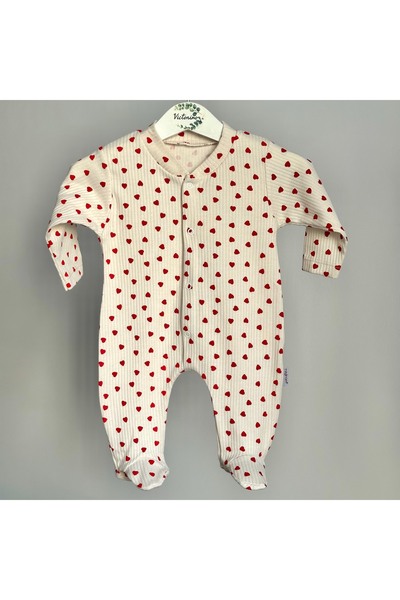 Victorino Jumpsuit with hearts and ankle boots – ecru