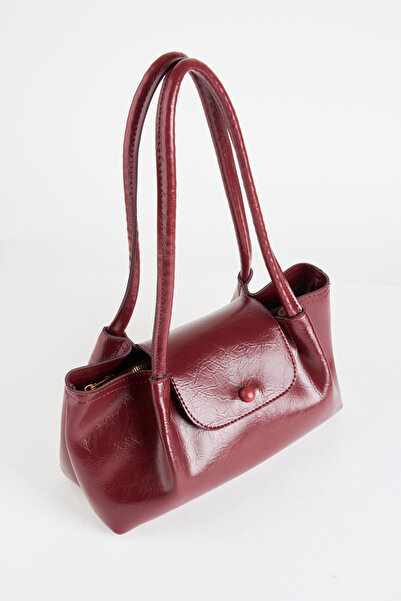 Vivaq Women's Palace Burgundy 3-Compartment Lined Snap Closure Faux Leather Handbag and Shoulder Bag