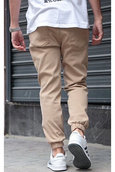 green poll Ανδρικό τζιν παντελόνι Jogger – Ελαστική μέση και πόδια, πλενόμενο τζιν