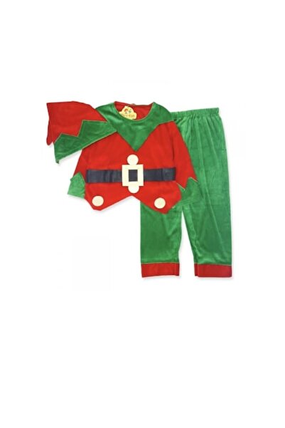 MASHASHOP Costum de petrecere pentru copii - Elf, catifea, multicolor, 6-8 ani