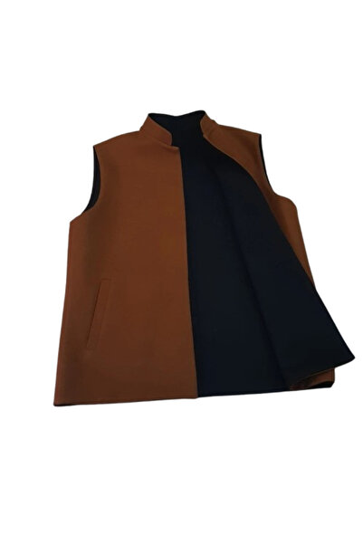 Generic Double-faced vest (camel - black) wool