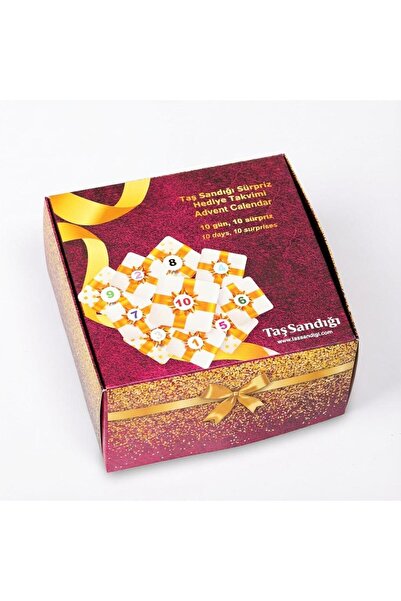 Taş Sandığı 10’lu Doğal Taş Kutusu – 10 lu Advent Calender - Her Kutudan Fark...
