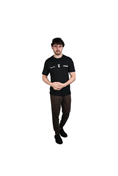 Giordano Men's Slim Fit Cotton Jersey Message Print Tee