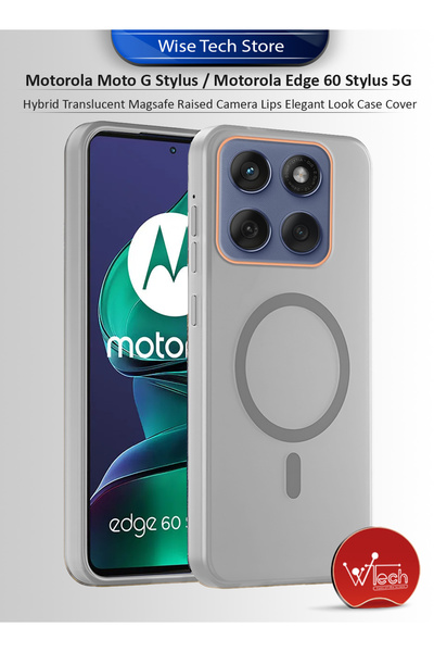 Wtech Motorola Moto G Stylus / Motorola Edge 60 Stylus 5G 2025 Translucent Magsafe Case Cover