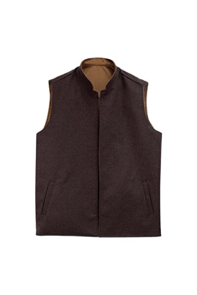 Generic Double-faced vest (camel - dark brown) wool
