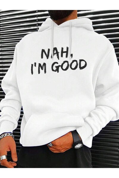 LAVİTTA Unisex Relaxed Fit Motto Printed Sweatshirt