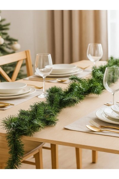 party mix Yılbaşı Noel Süsü 270 cm Yapay Çam Dalı Garland – Christmas Kapı Duvar Masa Dekoru Parti Süsleme