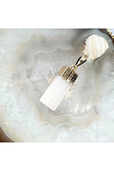 Moonlight Jewelry Gold Goddess Pendant Necklace – Selenite