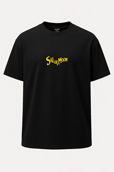 nirvoda Oversized Sailor Moon Printed T-Shirt - Large Print - Wide Cut