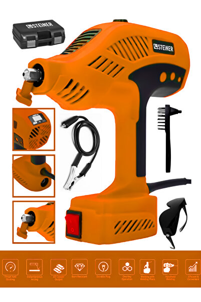 STEİNER Profesyonel T-300 Amper Çift Kartli Çift Soğutma El Tipi Invertör Elektrikli Kaynak Makinesi