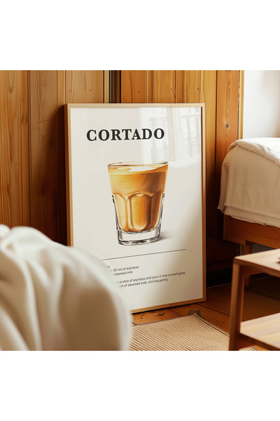 ARTHOUSECOLLECTIVE Cortado - Kahve Posteri - Frameless Poster in Table Dimensions