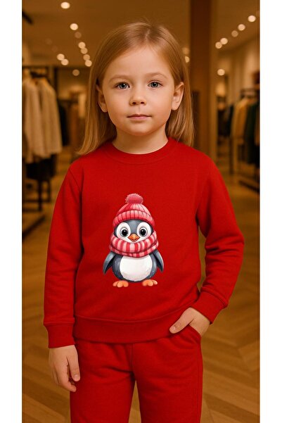 playwear Παιδικό Φούτερ ATKILI PENGUEN με στάμπα για κορίτσια και αγόρια, με ...