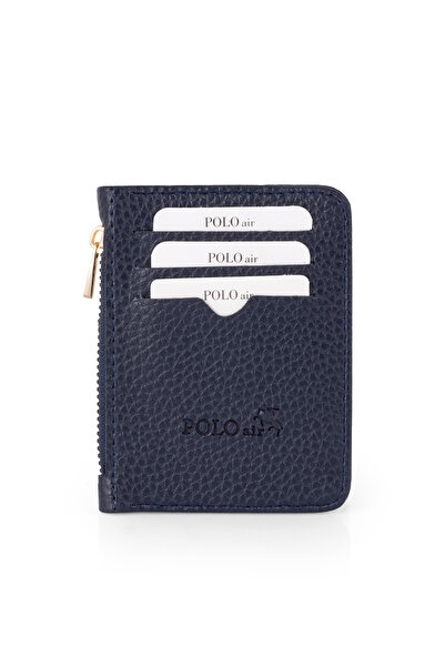 Polo Air Zippered Accordion Model Card Holder Navy Blue Color Czn-710-L